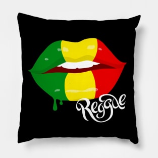 Reggae Clothing for women, Rastafarian Flag Lips, Reggae Pillow