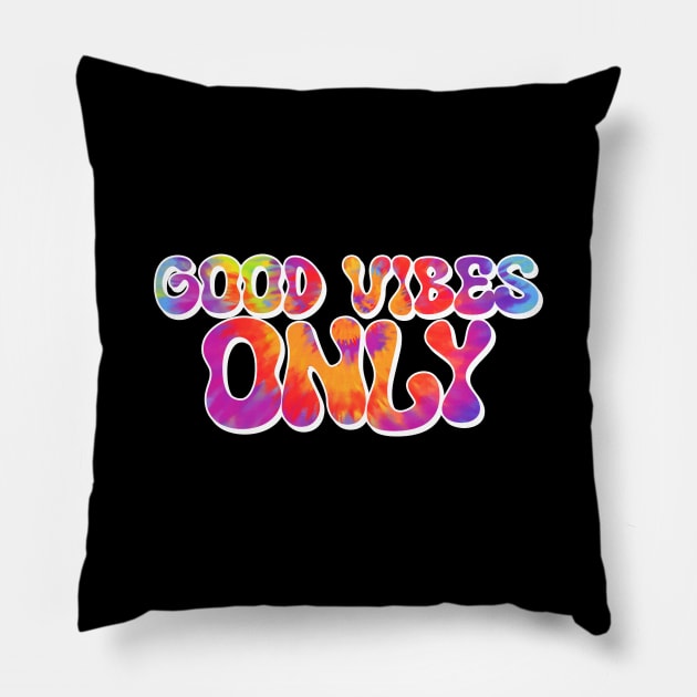 Good Vibes Only | Rainbow Pillow by Firts King