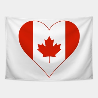 I love Canada heart flag Tapestry