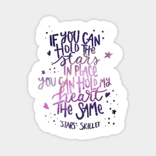 If you can hold the stars // Galaxy Song Lyric art Magnet