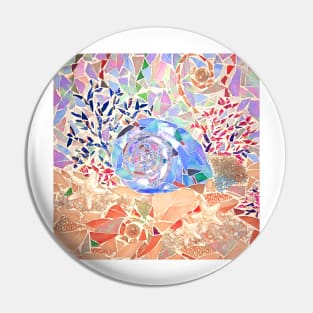 Seashell & Coral Mosaic 2 Pin