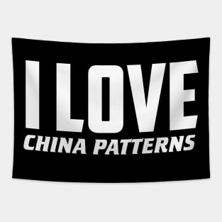 I Love China Patterns Tapestry