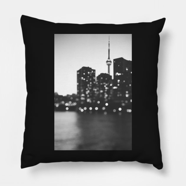 Toronto At Night Pillow by ALICIABOCK