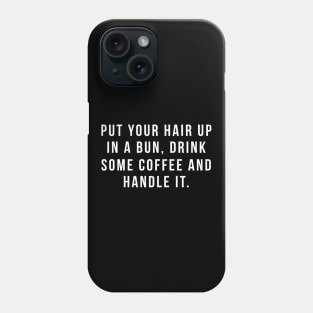 bun hair Phone Case