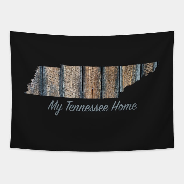 My Tennessee Home - Barn Wood Tapestry by A2Gretchen