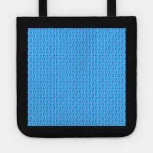 Geometric Blue. A cute micro pattern in a soft blue hue with a touch of purple. Select an item for a close-up look at the details in the pattern. Tote