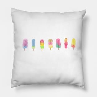 Watercolor Ice-cream and Popsicles Pillow