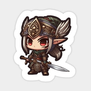 Anime Samurai Elf Chibi Magnet