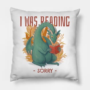 sorry i was reading, ya books, book obsessed Pillow