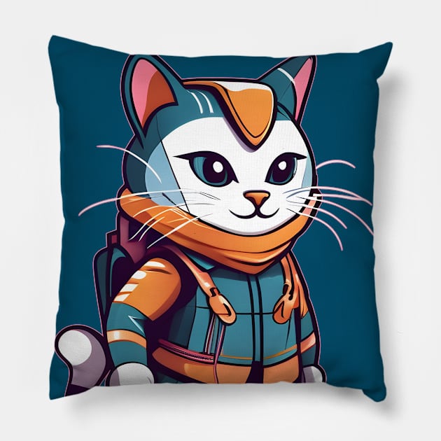 Catstronaut Pillow by ZombieGirl01