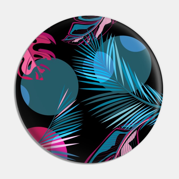 Abstract pattern with circles and tropical leaves Pin by IrinkaArt