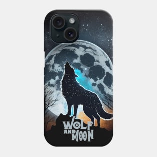 Wolf and Moon V1 Phone Case