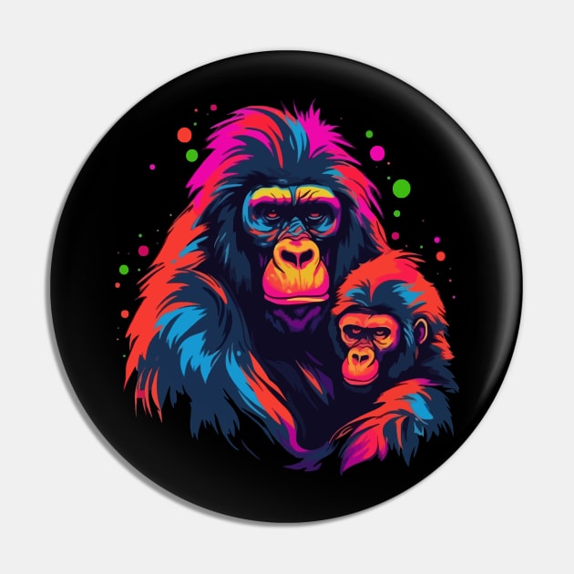 Gorilla Mothers Day Pin by JH Mart