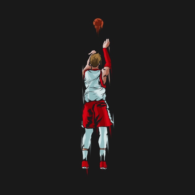 Basketball Player Throws With A Jump Shot by SinBle