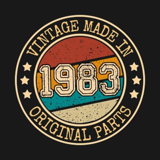 37th Birthday Gift, Vintage 1983, Retro Birthday 37 Years Old T-Shirt