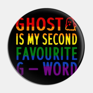 Halloween Spooky Ghost Party Costume Gay LGBT+ Pin