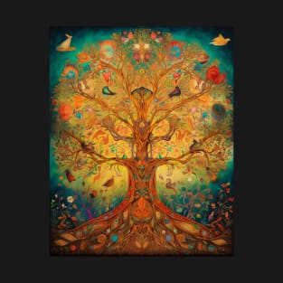 Nurturing Energy: Channeling Vitality through the Tree of Life Mandala T-Shirt