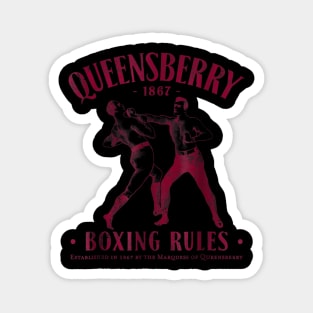 Distressed Vintage Boxing T-Shirt - Queensbury Boxing Rules Magnet