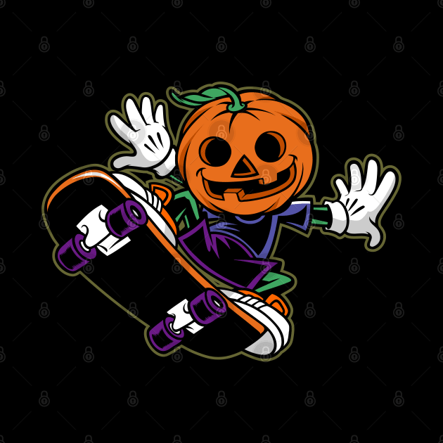 Halloween pumpkin skate by sharukhdesign