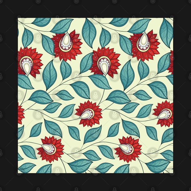 Spring Pattern with Floral Motifs by lissantee