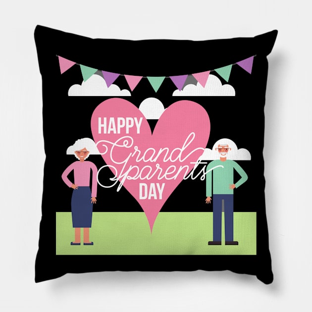 grandparents day Pillow by Mdath