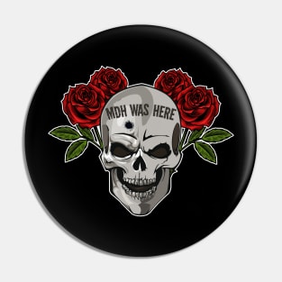 Skull & Roses Pin