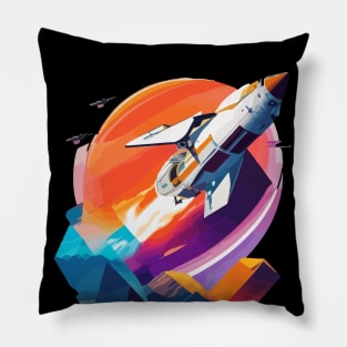 Cosmic Expedition - Navigating the Universe's Vast Frontiers Pillow