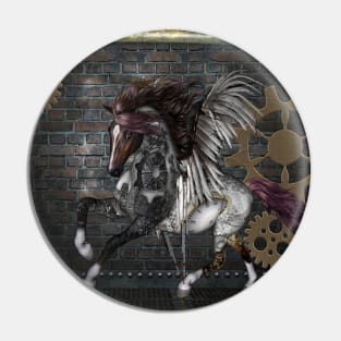 Awesome steampunk horse Pin