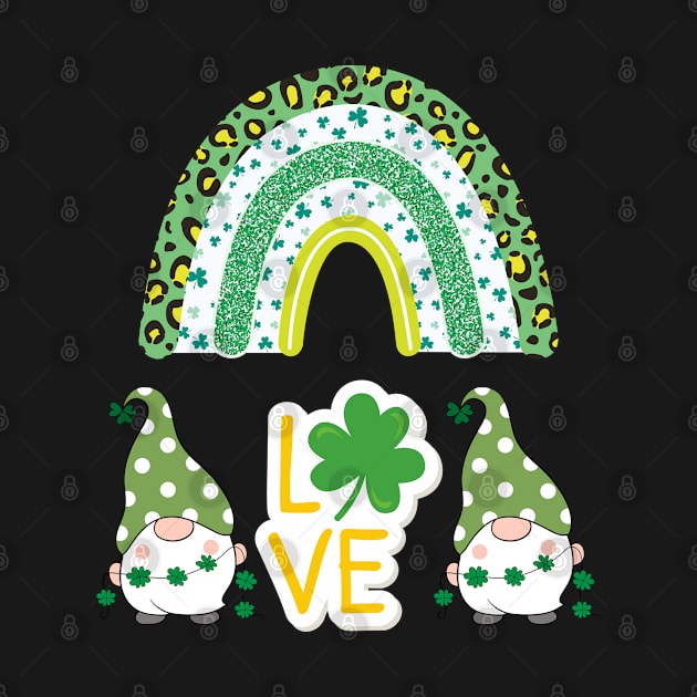 Love St. Patrick's Day Clover Leaf Rainbow by docferds