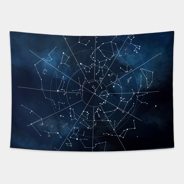 Celestial Map Tapestry by rosescreation