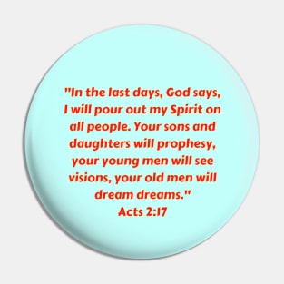 Bible Verse Acts 2:17 Pin