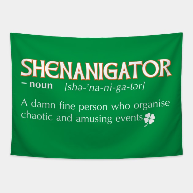 Shenanigator meaning dictionary definition Irish Green Tapestry by Finji