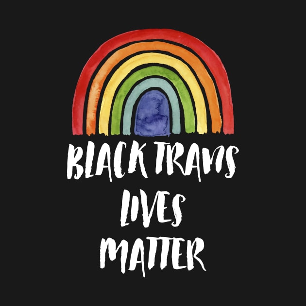 Black Trans Lives Matter LGBT Rainbow by kikiao