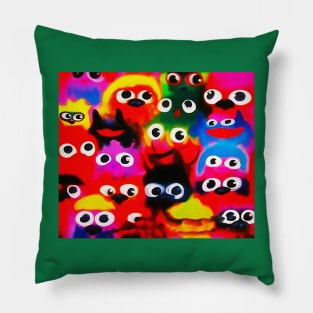 Eyes in abstract style Pillow