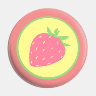 strawberry circle Pin