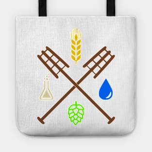 Beer Ingredients Dueling Paddles [Color] (No Outline) Tote