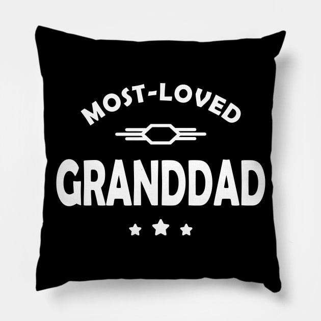 Granddad - Most loved granddad Pillow by KC Happy Shop