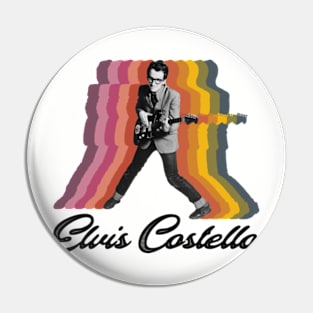 Elvis Costello Retro Fade Pin