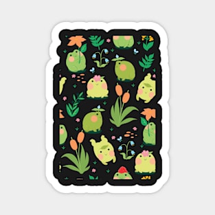 Cute Frogs Seamless Pattern Magnet