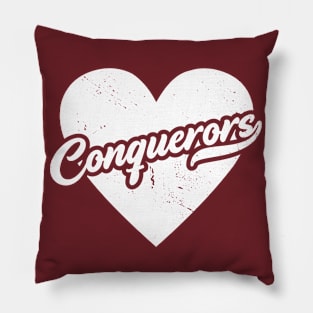 Vintage Conquerors School Spirit // High School Football Mascot // Go Conquerors Pillow