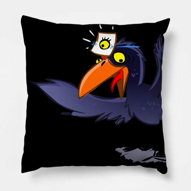 Crow Pillow by vanderleiramalho