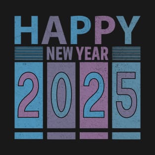 Happy New Year 2025 Muted Colors Design T-Shirt