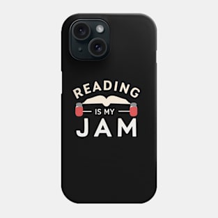 Funny Reading Is My Jam Book Design Phone Case