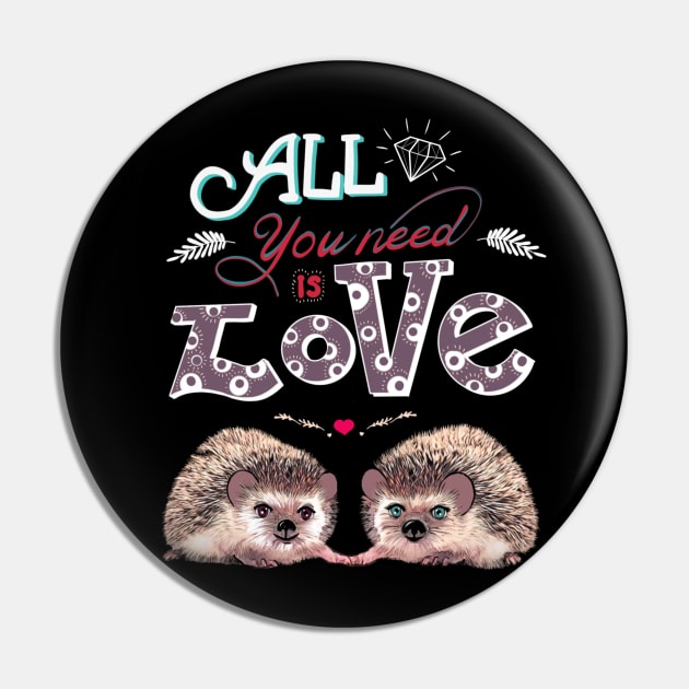 Hedgehog in love, lovers couple cute Pin by Collagedream