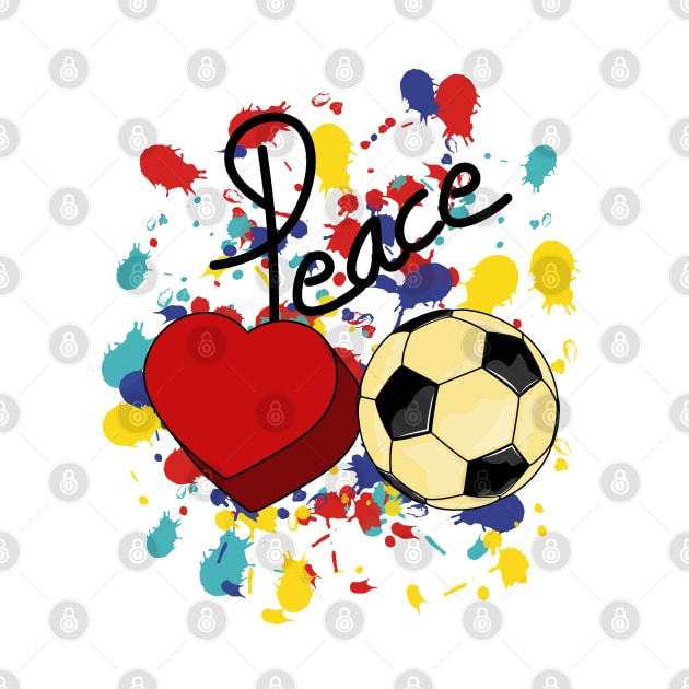 Peace Love Soccer by Designoholic