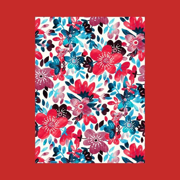 Happy Red Flower Collage by micklyn