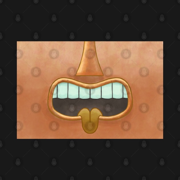 Peach Tiki Tongue Mask! by ErinKantBarnard