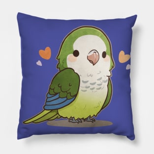 Green Quaker Parrot Pillow