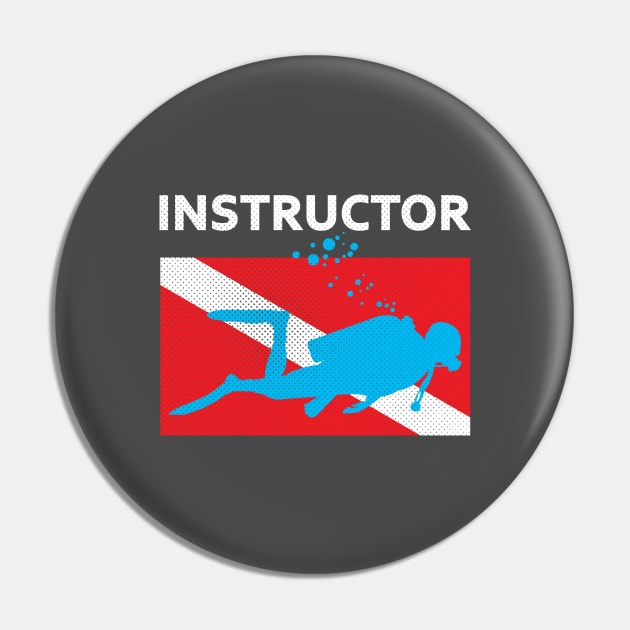 Scuba Diving Instructor Pin by WAADESIGN