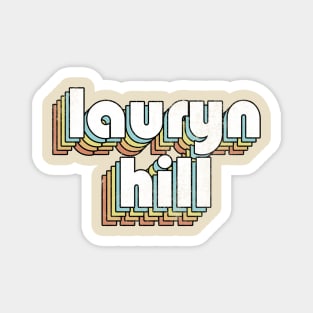 Lauryn Hill - Retro Rainbow Letters Magnet